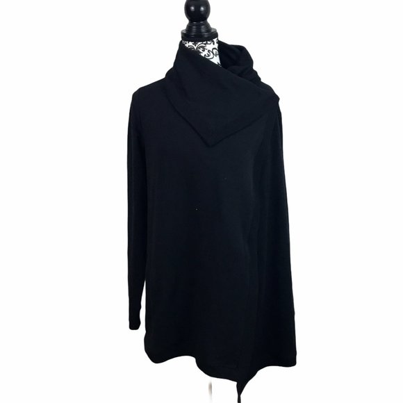 Ideology Asymmetric Long Sleeve Wrap Sweater Shirt - Picture 2 of 10